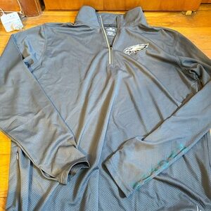 Philadelphia Eagles XXL Gray Quarter-Zip Jacket
